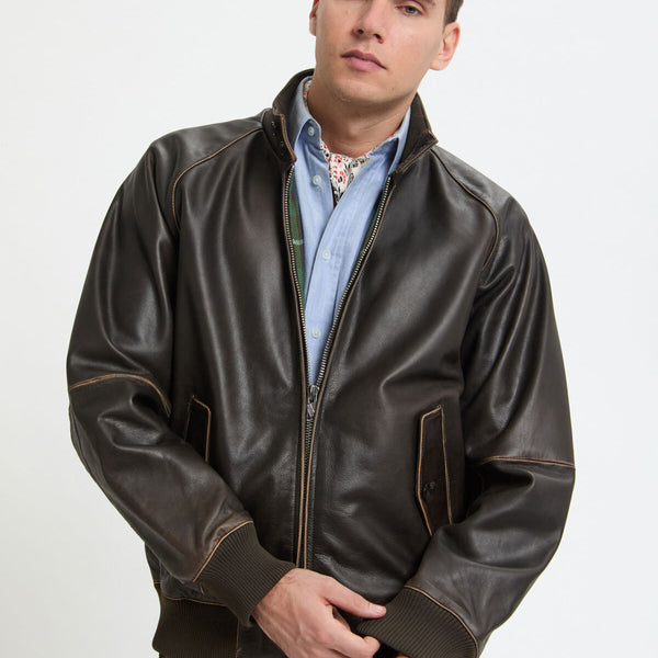 G9 LEATHER Faded Black | Baracuta